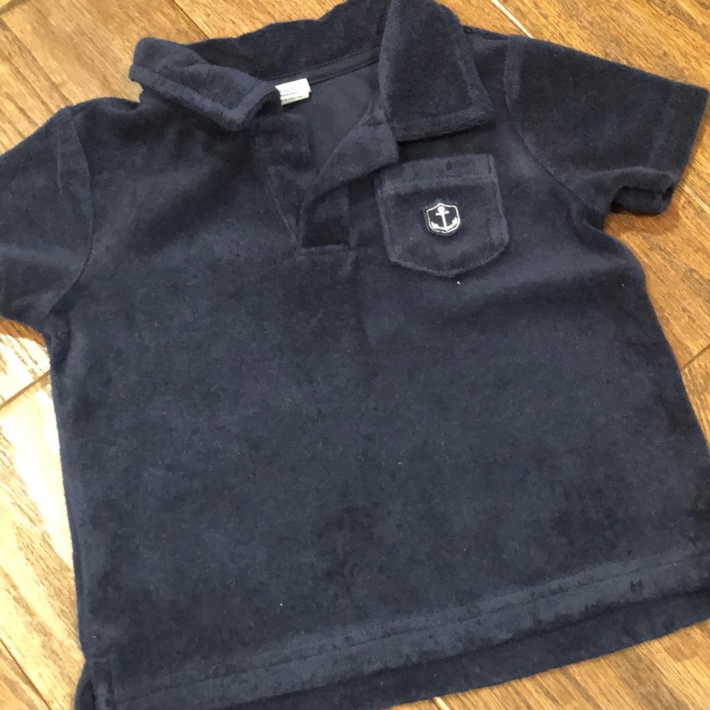 Janie and Jack terry polo swim cover up 12m